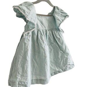 Edgehill Collection girls linen cotton blend polka dot dress 2T